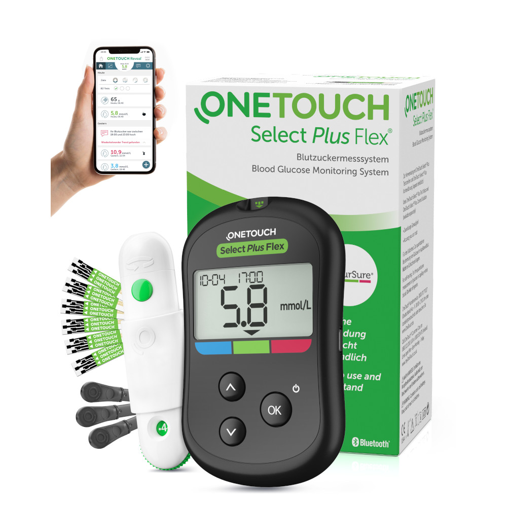 Lifescan One Touch Select Plus Flex Blutzuckermessgerät, mmol/l, 1 Stück
